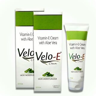 Buy Vitamin-e Cream With Aloe Vera (VELO-E CREAM) 60GM (Pack of 2) Online @  223 from ShopClues