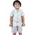 Kid Kupboard Cotton Boys Shirt and Short Set, Blue, Half-Sleeves, 4-5 Years KIDS6534