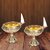 DecorDeck DD-2DEEP Brass (Pack of 2) Hanging Diya (Height 2.2 inch)