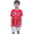 Kid Kupboard Cotton Boys T-Shirt, Red, Half-Sleeves, 7-8 Years KIDS6544