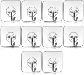 SIGNATIZE Adhesive Wall Hooks | No Nail Sticky Hangers for Bathroom & Kitchen, Stainless Steel, SZ-9137