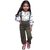 Kid Kupboard Cotton Girls Top and Dungaree Set, Multicolor, Full-Sleeves, 5-6 Years KIDS6547