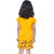 Kid Kupboard Cotton Girls T-Shirt and Short Set, Yellow, Half-Sleeves, 6-7 Years KIDS6548