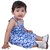 Kid Kupboard Cotton Baby Girls A-Line Frock, Blue, Sleeveless, 9-12 Months KIDS6553