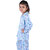 Kid Kupboard Cotton Girls Sleepsuit Set, Blue, Full-Sleeves, 6-7 Years KIDS6559