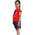 Kid Kupboard Cotton Girls T-Shirt and Short Set, Multicolor, Half-Sleeves, 7-8 Years KIDS6563