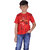 Kid Kupboard Cotton Boys T-Shirt, Red, Half-Sleeves, 7-8 Years KIDS6566