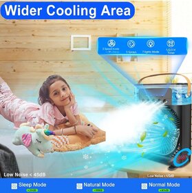 Kaash collections Small Personal Air Cooler Quiet AC Portable Mini Computer Cooling Fan USB Powered 1/2/3H Timer,3 Speed