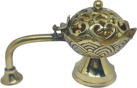Loban Burner, Bakhoor Burner, Dhoop Dhuni, Dhuna Dani, Dhup Kapoor Burner In Flower Shape Lobandan With Long Handle