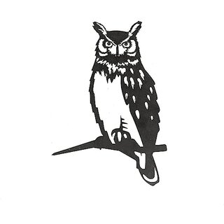 Metal Owl-Unique Outdoor Metal Yard Art Decor-Artistic Birds for Garden, Patio  Yard-Durable Sculptures-Solid Metal-Pow