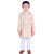 Kid Kupboard Cotton Boys Kurta and Pyjama Set, Beige and White, Full-Sleeves, 6-7 Years KIDS6573