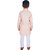 Kid Kupboard Cotton Boys Kurta and Pyjama Set, Beige and White, Full-Sleeves, 6-7 Years KIDS6573
