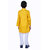 Kid Kupboard Cotton Boys Kurta and Pyjama Set, Yellow and White, Full-Sleeves, 7-8 Years KIDS6582