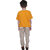 Kid Kupboard Cotton Boys T-Shirt, Yellow, Half-Sleeves, 7-8 Years KIDS6589