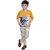 Kid Kupboard Cotton Boys T-Shirt, Yellow, Half-Sleeves, 7-8 Years KIDS6589
