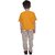 Kid Kupboard Cotton Boys T-Shirt, Yellow, Half-Sleeves, 7-8 Years KIDS6589