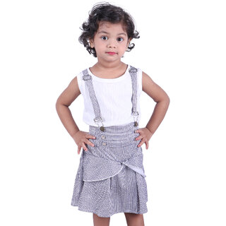 Kid Kupboard Cotton Baby Girls Top and Skirt Set, Multicolor, Sleeveless, 4-5 Years KIDS6594