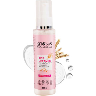 Globus Naturals Rice Ceramide Ayurvedic Face Toner Enriched with Green Tea and Vitamin E For Glass Skin 100 ml