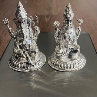 Aseenaa Polyresin Lord Ganesh Statue On Decorative Handcrafted Plate, God Idol For Car Dashboard (G1SO1065ML)