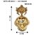 Brass Jyot / Jot Batti Diya Stand With Shankh Chakra Design Diya For Puja, Deep, Deepak, Diwali Festival Decoration