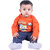 Kid Kupboard Cotton Baby Boys T-Shirt, Orange, Full-Sleeves, 9-12 Months KIDS6598