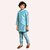 PrintCultr Boys Solid Pure Silk Kurta and Pyjama Set (Blue)