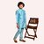 PrintCultr Boys Solid Pure Silk Kurta and Pyjama Set (Blue)