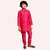 PrintCultr Boys Solid Pure Silk Kurta and Pyjama Set (Red)