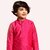 PrintCultr Boys Solid Pure Silk Kurta and Pyjama Set (Red)