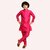 PrintCultr Boys Solid Pure Silk Kurta and Pyjama Set (Red)