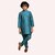 PrintCultr Boys Solid Pure Silk Kurta and Pyjama Set (Blue)