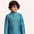 PrintCultr Boys Solid Pure Silk Kurta and Pyjama Set (Blue)