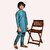 PrintCultr Boys Solid Pure Silk Kurta and Pyjama Set (Blue)
