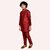 PrintCultr Boys Solid Pure Silk Kurta and Pyjama Set (Maroon)