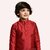 PrintCultr Boys Solid Pure Silk Kurta and Pyjama Set (Maroon)