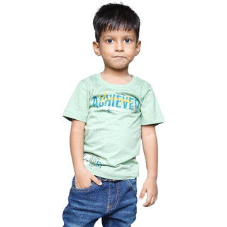 Kid Kupboard Cotton Baby Boys T-Shirt, Blue, Half-Sleeves, 3-4 Years KIDS6656