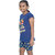 Kid Kupboard Cotton Girls T-Shirt and Short Set, Blue, Half Sleeves, 9-10 Years KIDS6636