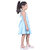 Kid Kupboard Cotton Girls A-Line Frock, Blue, Sleeveless, 6-7 Years KIDS6674