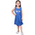 Kid Kupboard Cotton Girls A-Line Frock, Blue, Sleeveless, 6-7 Years KIDS6675