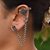 LUCKY JEWELLERY Oxidised Silver Plated Kite and Charki Earrcuff Bugadi Earrings (138-S6EO-1975)