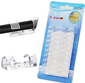 (Pack of 15) Cable Clips Desk Organizer Self-Adhesive Multipurpose Drop Wire Plastic Hook & Loop Cable Tie