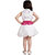 Kaku Fancy Dresses White Princess Skirt With Rani Top  Hairband - White/Rani, For Girls