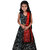 Kid Kupboard Cotton Girls Lehanga, Choli and Dupatta Set, Black, Sleeveless, 6-7 Years KIDS6683