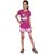Kid Kupboard Cotton Girls T-Shirt and Short Set, Multicolor, Half-Sleeves, 9-10 Years KIDS6684