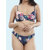 Bold & Bae Fashion Floral Bikini Set In Blue