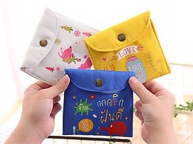 Multicolor Sanitary Pad Pouch - Stylish and Compact Organizer for Menstrual Hygiene Essentials