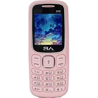 Sia 312 Pro  (Dual Sim, 1.77 Inch Display, 1050mAh Battery, Rose Pink)