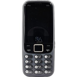 Sia 988 Pro  (Dual Sim, 2.4 Inch Display, 3000mAh Battery, Black, Grey)