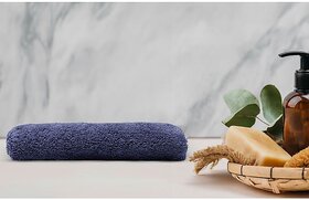 Homeberry Cotton Solid Face Towel 451-500 GSM ( Pack of 1 ) - Assorted Colour