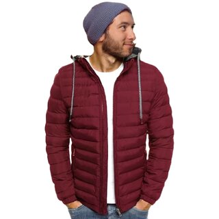 Fashlook Puffer Solid Full Sleeve Maroon Jacket for Men | Stylish and Warm Winter Outerwear